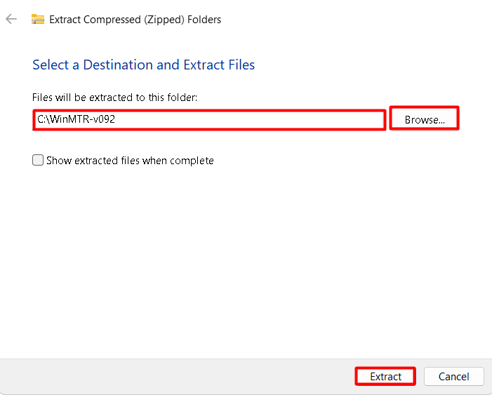 winmtr extract