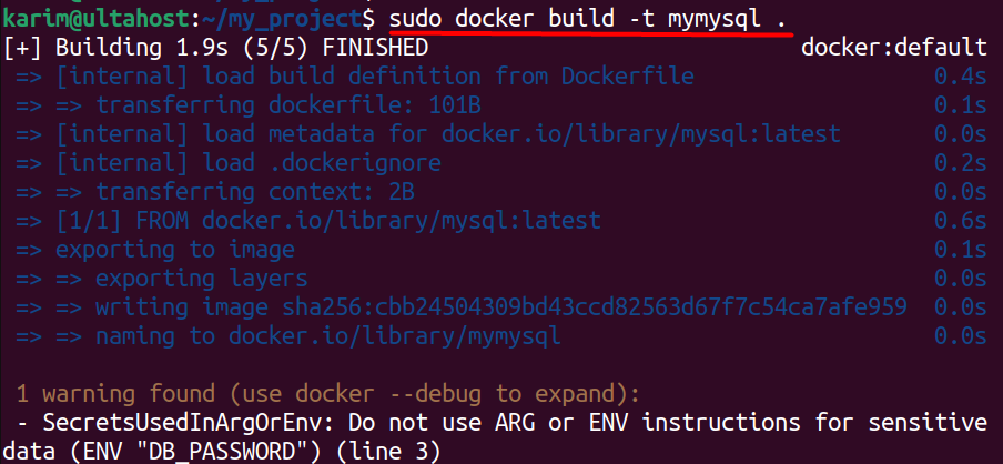 docker build