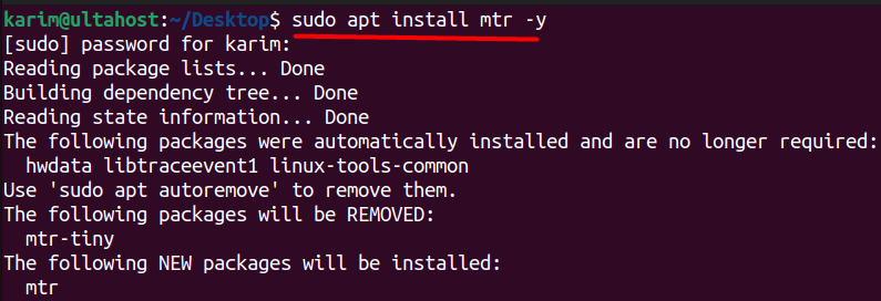 install mtr-y