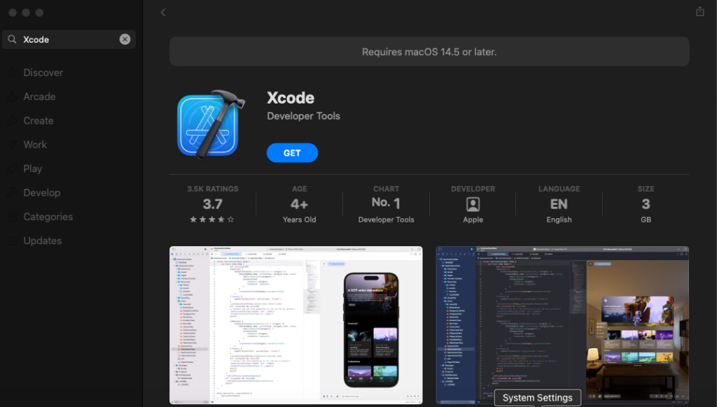 xcode app store