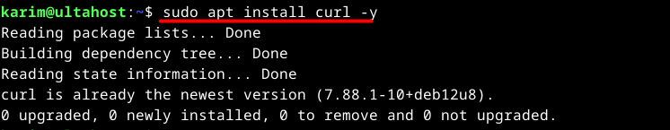 install curl y