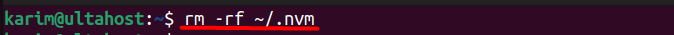 uninstall nvm