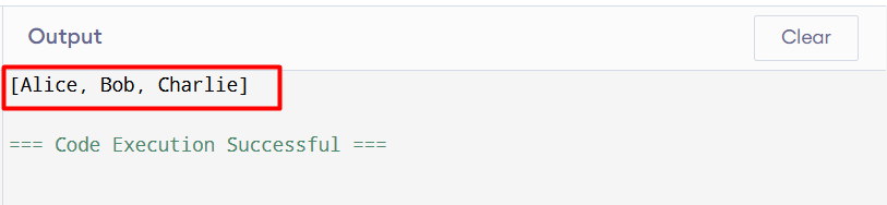 output code execution