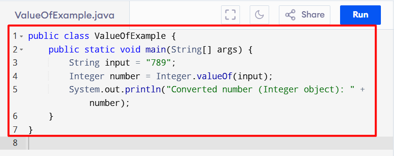 example java