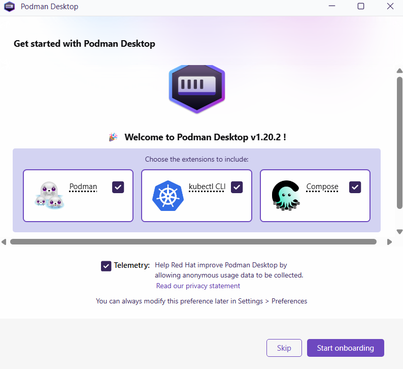 getting started with podman desktop