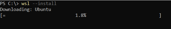 Command to install ubuntu by default