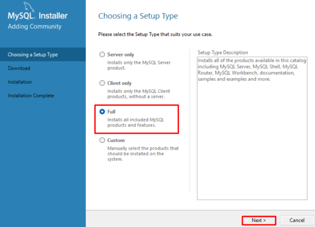 mysql installer