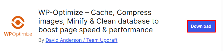 wp-optimize plugin