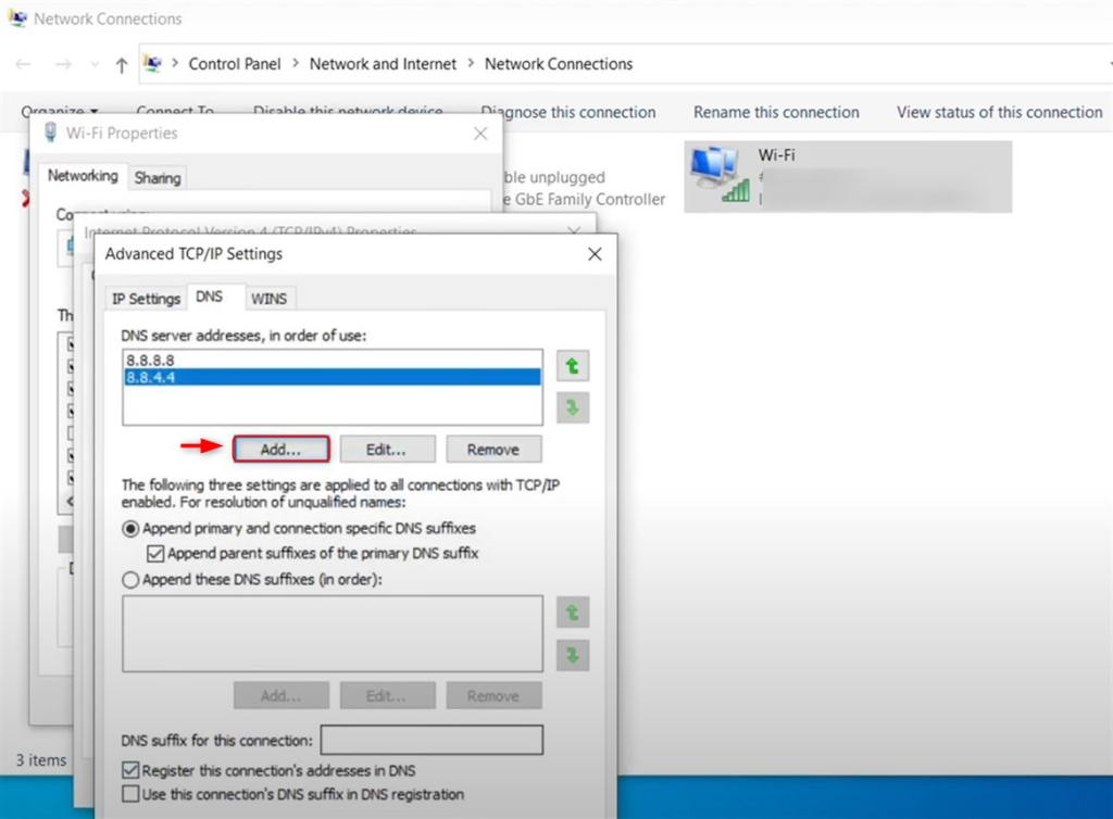 Change DNS Servers to fix the error