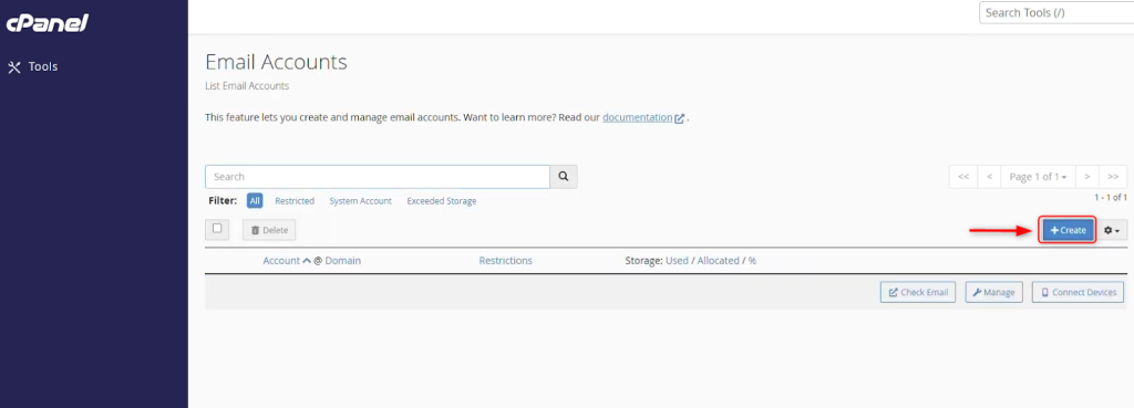 create email accounts
