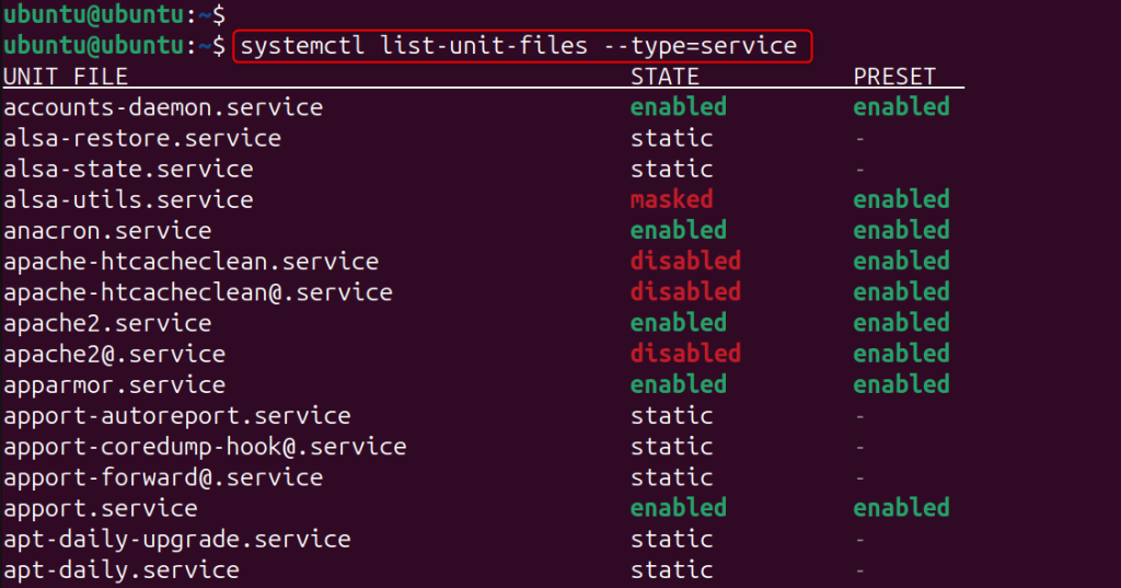 View All Services, Including Inactive Ones
