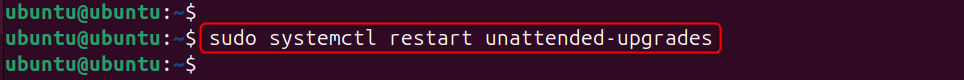 restart the unattended-upgrades service 