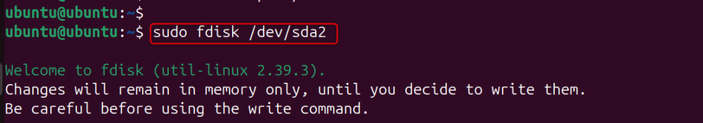 Launch the fdisk Utility