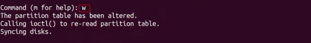 Write Changes to Disk