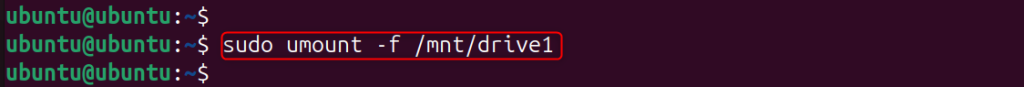 unmount Drives in Linux