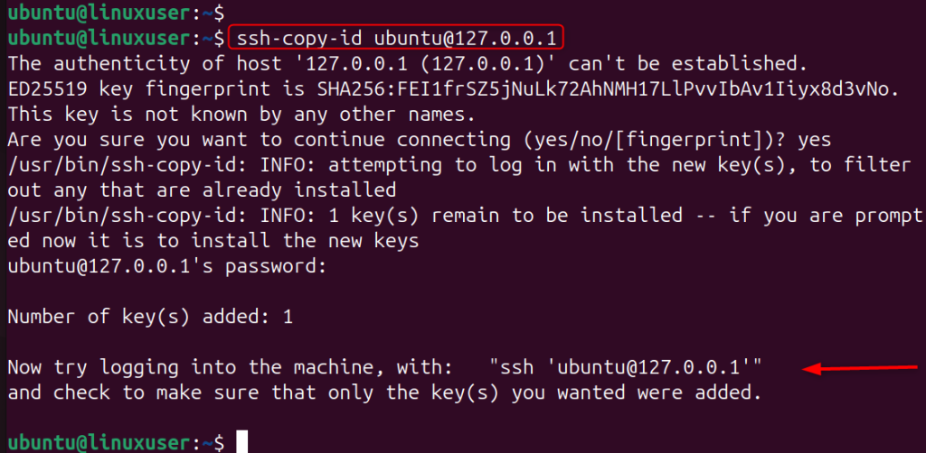 Copy Your Public Key to the VPS