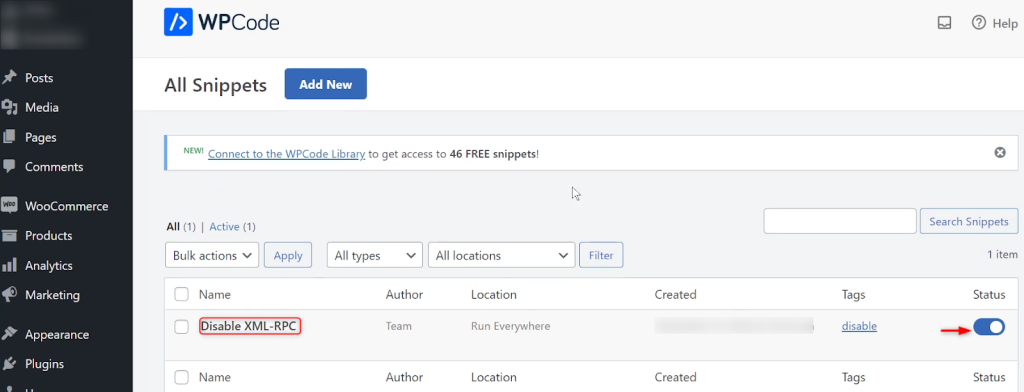 verify the XML-RPC is Disabled 
