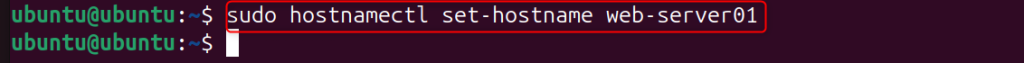 change hostname with hostnamectl