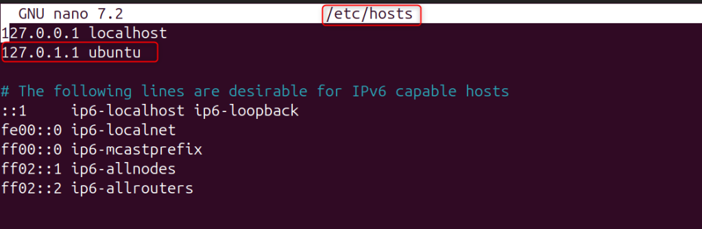 check old hostname in etc hosts file