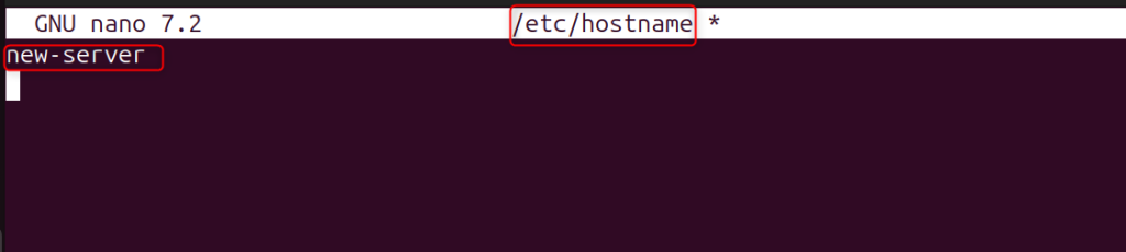 add new hostname in etc hostname