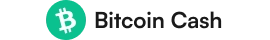 Bitcoin Cash logo on white background